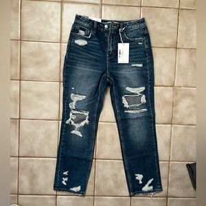 Flying Monkey distressed straight let jeans size 25 NWT